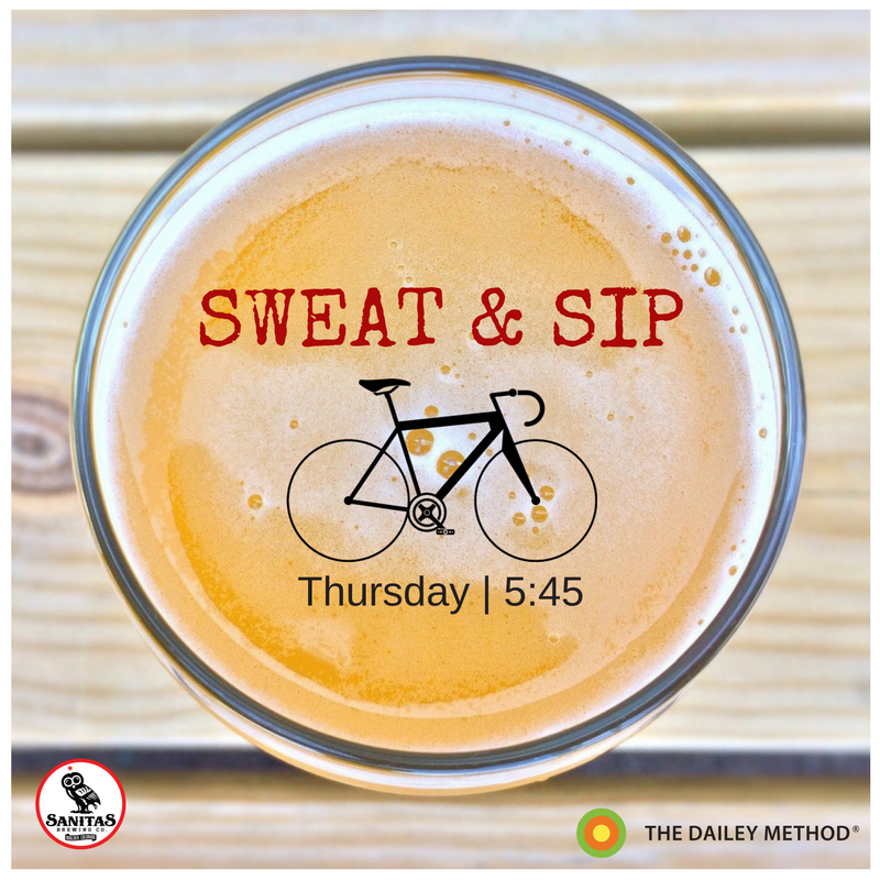 TDMBoulder's tweet photo. Join us for some brews from @SanitasBrewing  after 5:45 pm Dailey Cycle or Dailey Barre today! #happyhour #seeyouatthebarre #earnyourbeer https://t.co/GtWNur01BR