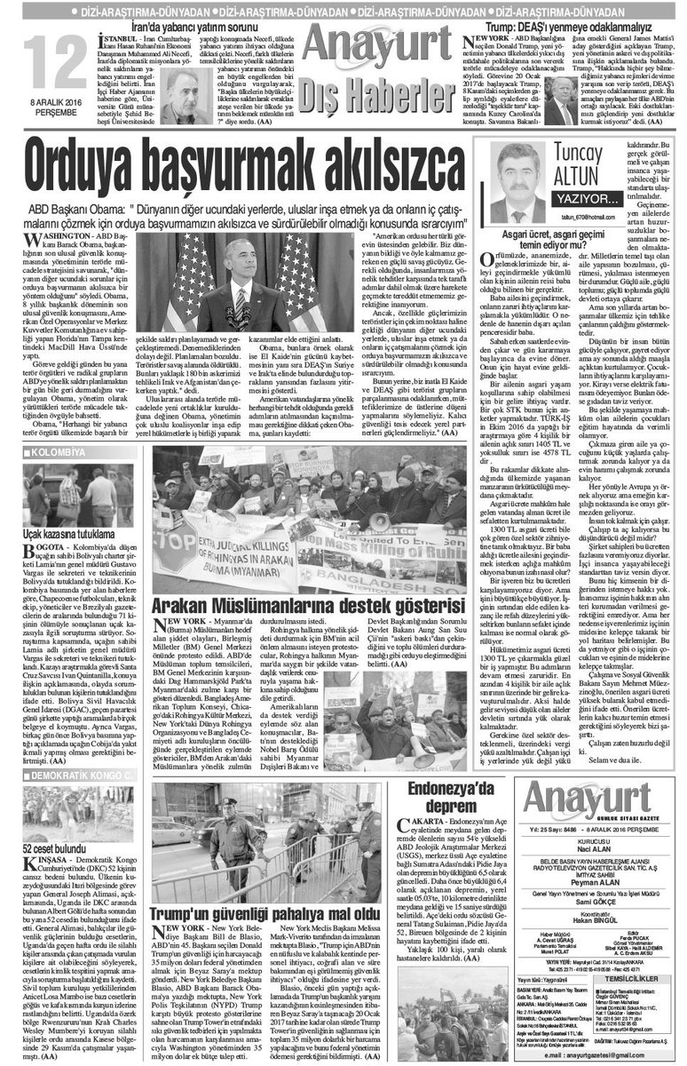 Asgari ücret ile ilgili köşe yazım