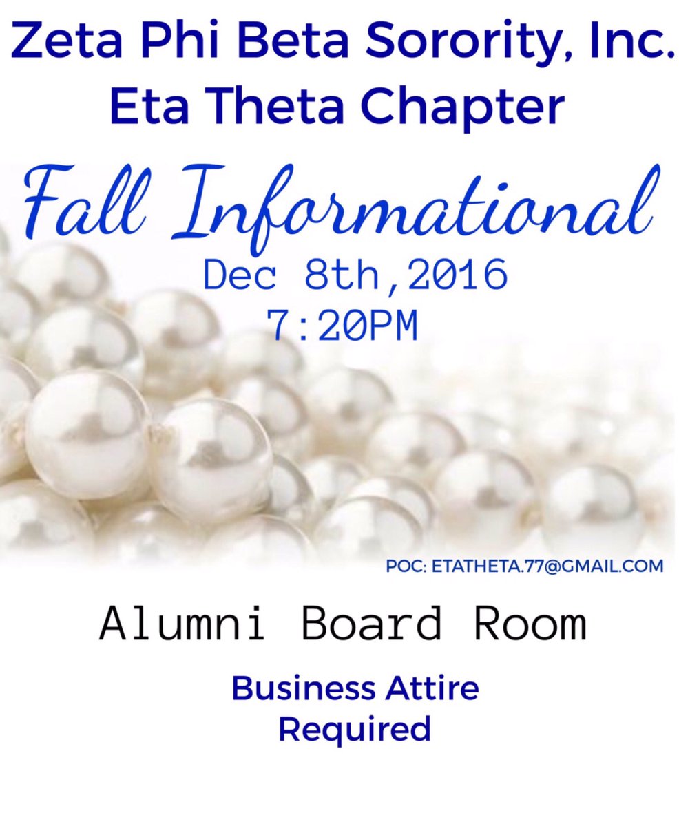 Find out what it means to be a Finer Woman 🕊 at our Fall Informational TONIGHT 💙 Business attire is required!