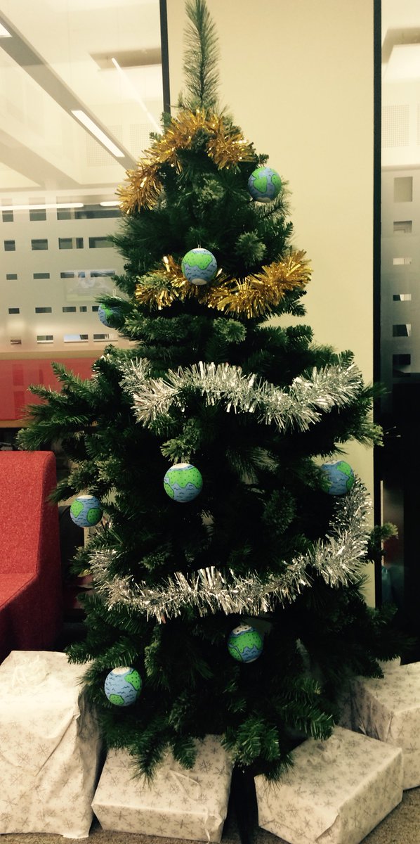 It's beginning to look a lot like christmas in the International Office - check out our globe baubles! #NationalChristmasTreeDay