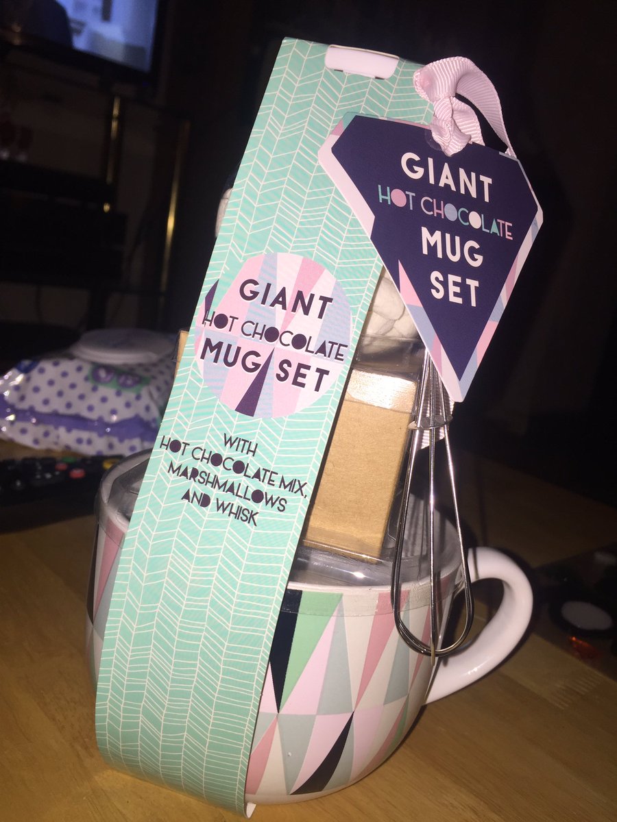 My secret santa gift is so cute!! #marshmallows #hotchocolate #giantmug