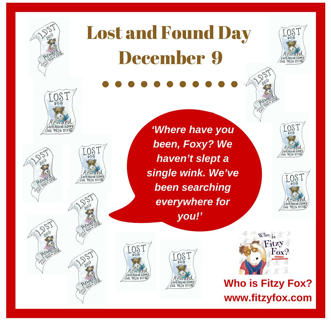fitzy_fox's tweet photo. Today is Lost and Found Day!  #whoisfitzyfox #picturebook #ChristmasStocking #Melbournian #TheSearchForIdentity https://t.co/iiID49vOI4