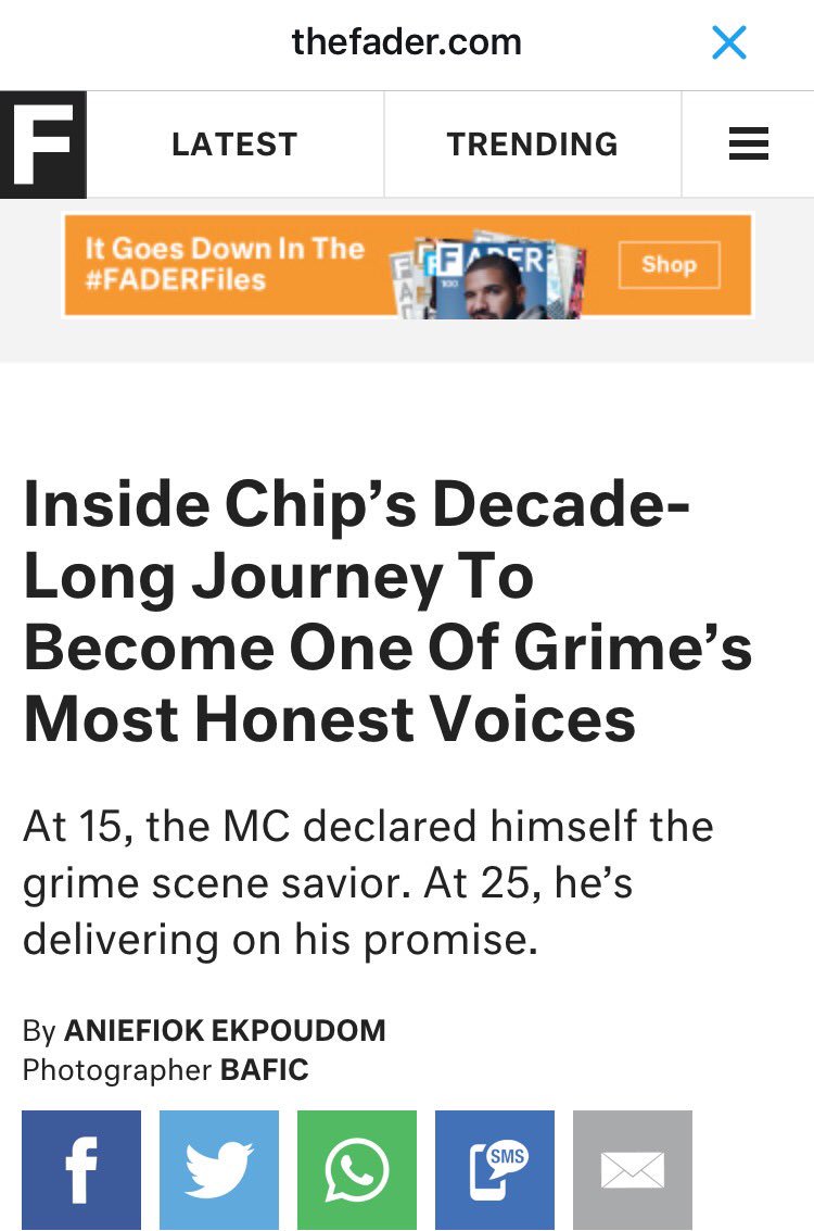 OfficialChip's tweet photo. Interview by @AniefiokEkp for @thefader https://t.co/pPR6gULGGE 🆙🆙🐾 https://t.co/cbgf0vUFx4