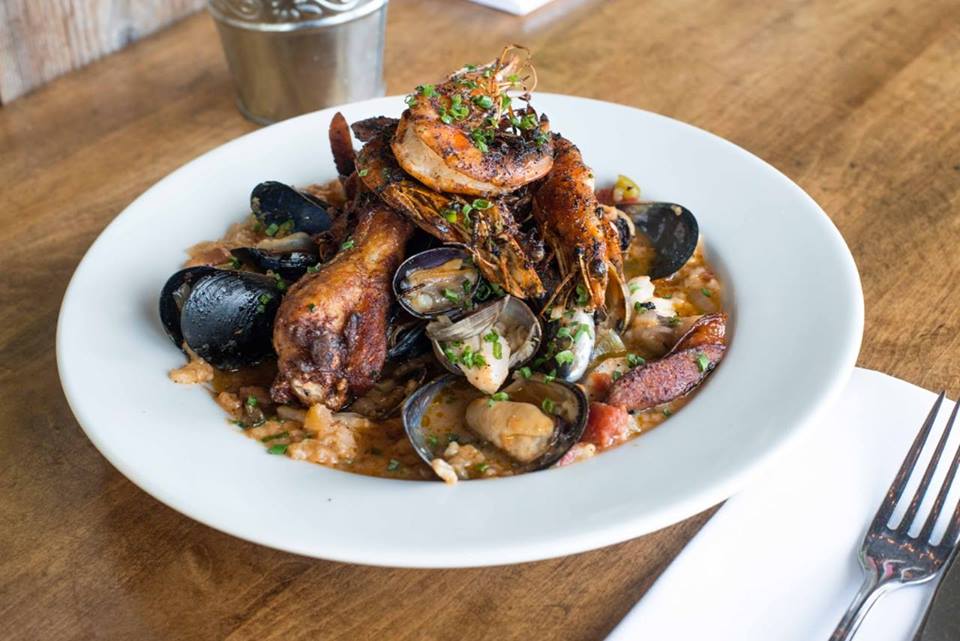 RusticTavern's tweet image. Cure for this rainy Thursday:Digging into this Thursday special Jambalaya, w/ smoked chicken and an array of savory shellfish!
