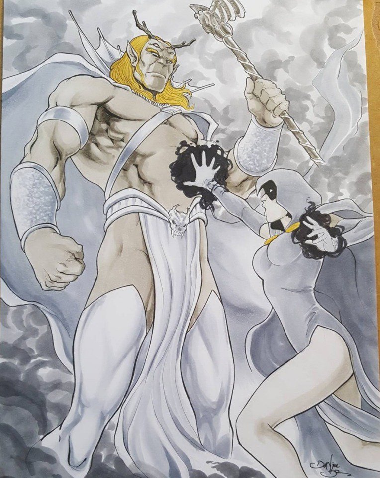 Raven Vs Trigon by @danielhdr #comicart