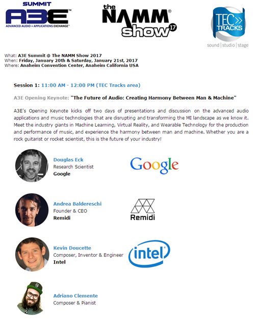A3E_Event's tweet photo. Creating Harmony Between Man &amp; Machine @A3E_Event &amp; @NAMMShow  Apply now for COMPLIMENTARY pass to #A3E @ https://t.co/l0T7FgpVhE &amp; details https://t.co/O4e50F1bno