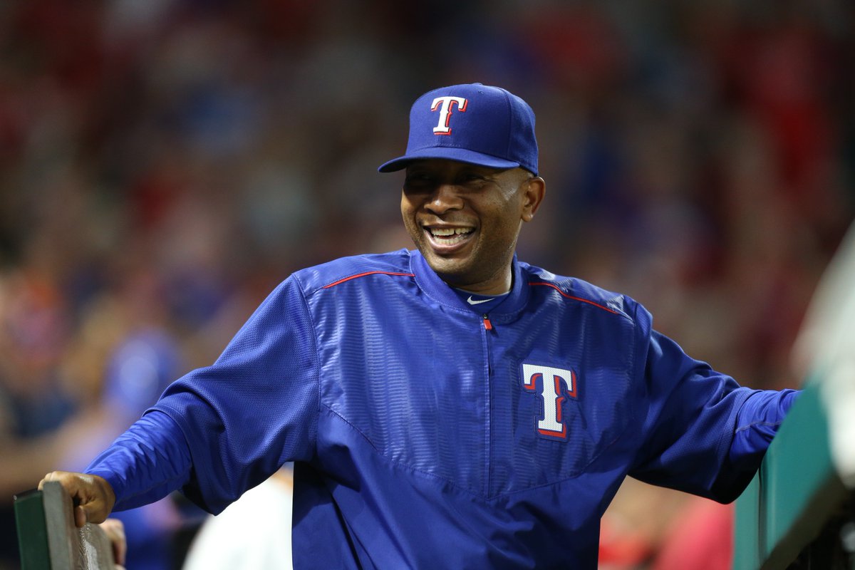 Rangers's tweet photo. HE DID IT! 

After an 11-month battle with cancer, Tony Beasley has officially received a clean bill of health. #NeverEverQuit https://t.co/hbFBZUe9S2