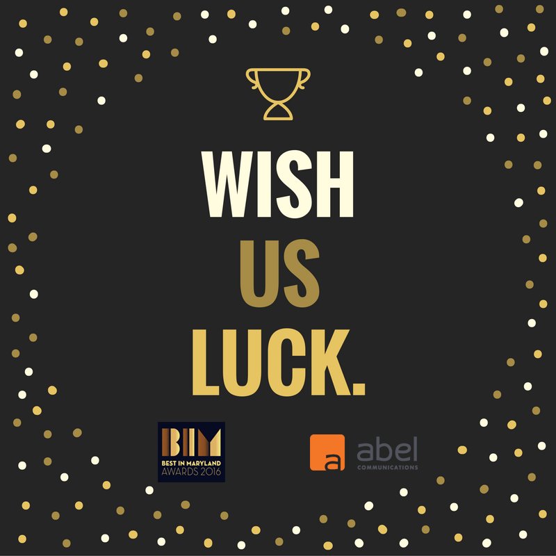 abelcom's tweet photo. Team Abel is looking forward to celebrating a great year at the @PRSA_MD #BIM2016 Awards this evening! https://t.co/jUsjXM3nWi