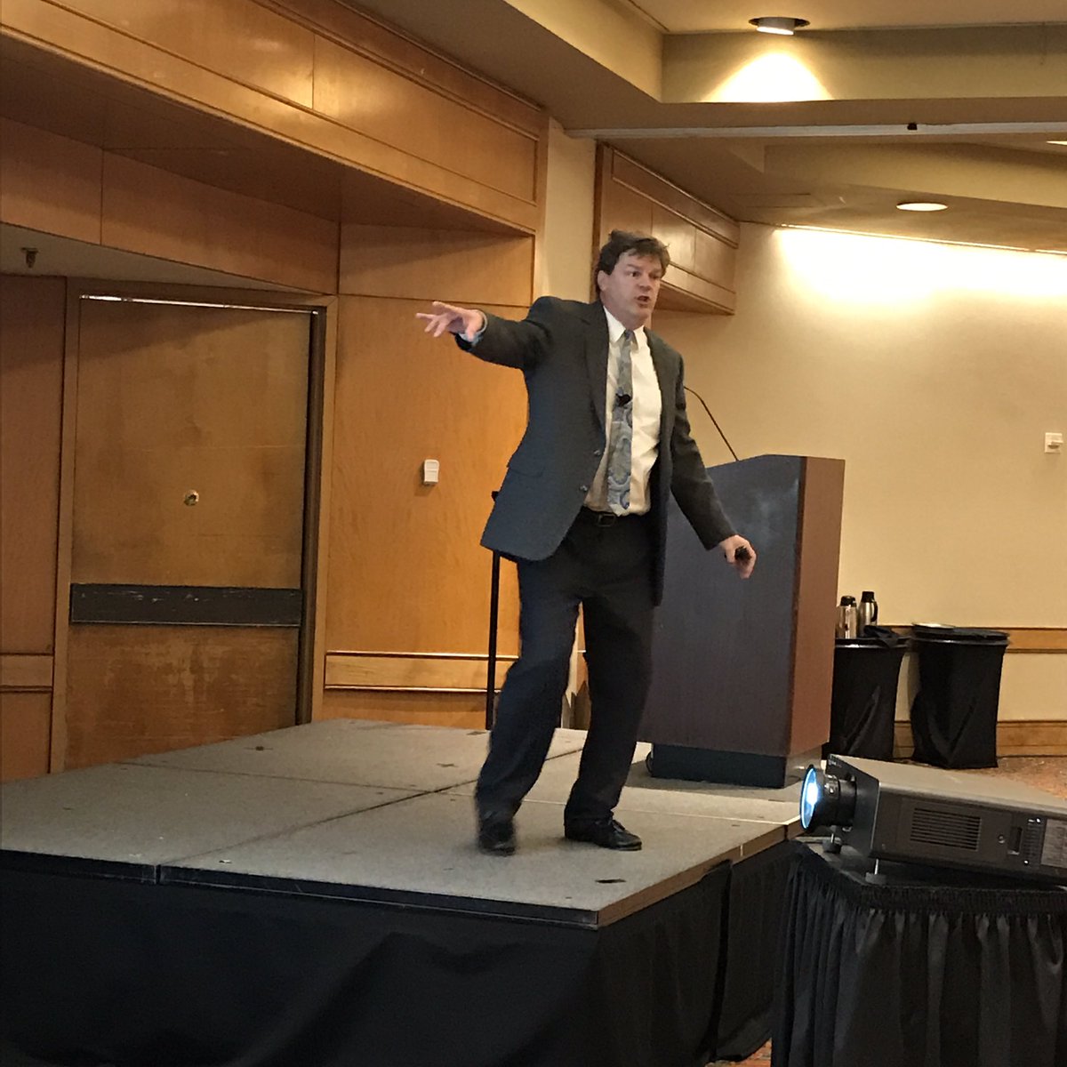 shrmatl's tweet photo. Paul J. Voss of Ethikos at the #SHRMATL podium: "What happens when you become a commodity? Your brand becomes generic." https://t.co/79j4WsTgth