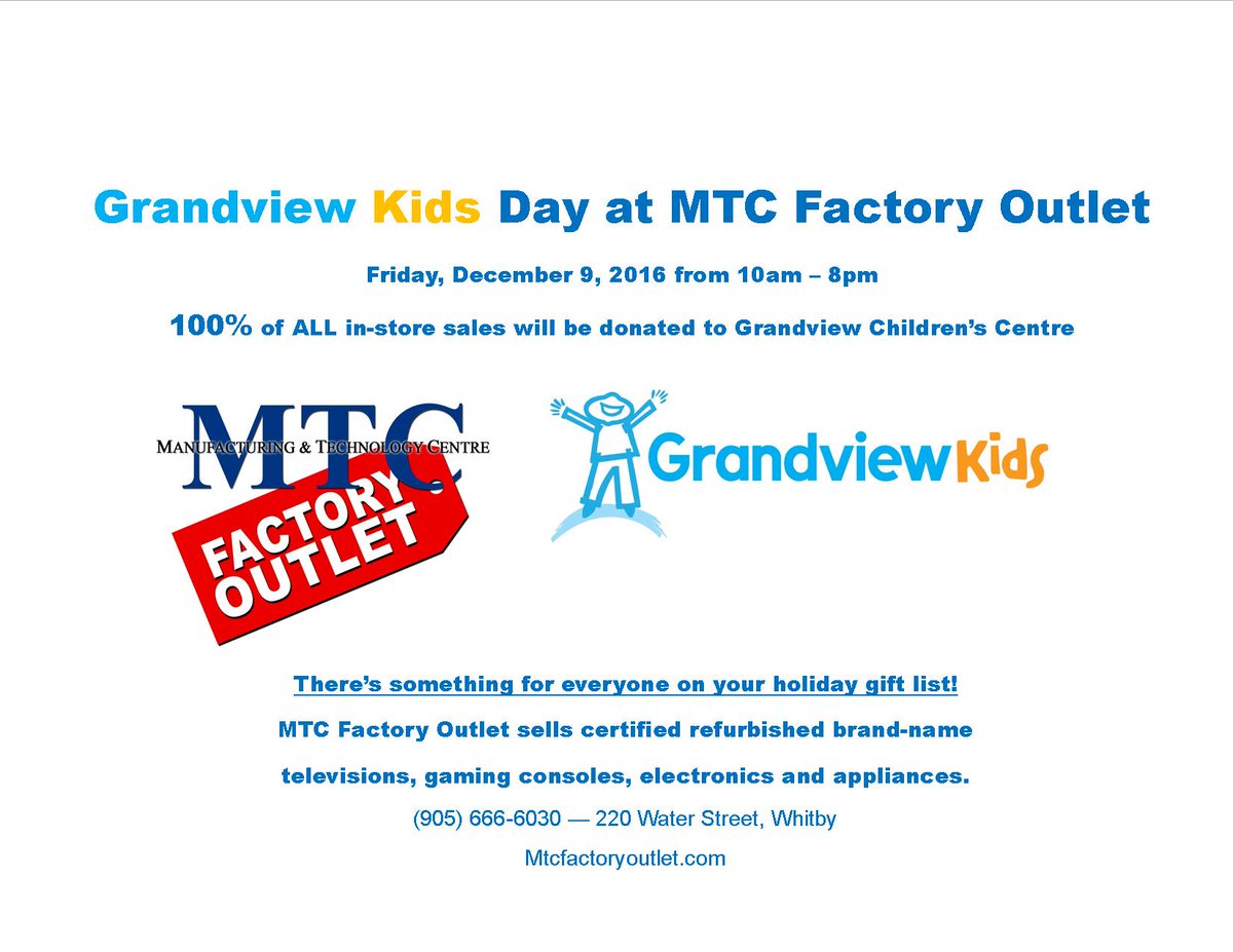 GrandviewKids's tweet photo. Tomorrow is #GrandviewKids day at @mtcclearance. Please go shop. ALL proceeds of in-store sales will be donated. https://t.co/aFKlswzNqk