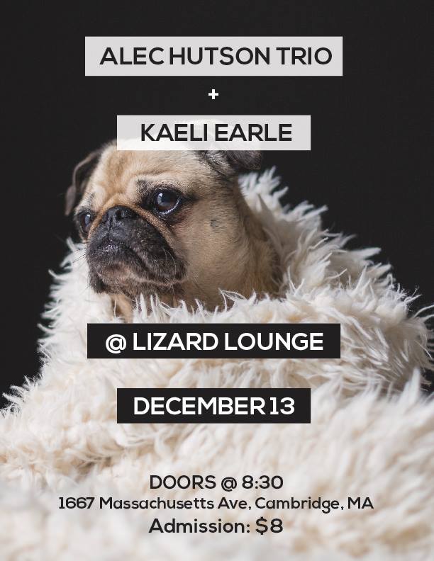 .@kaelimusic and <a href="/alechutsonmusic/">Alec Hutson</a> are at Lizard Lounge on Tuesday, December 13th! bit.ly/2gfsLor #CambMA #camberville #livemusic