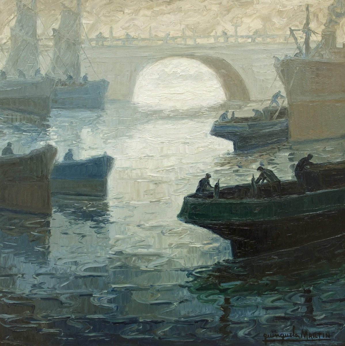 monodivo's tweet photo. @MuseoQuinquela | 
JOYAS DEL MBQM.
Benito Quinquela Martín- "Mañana de niebla", óleo, 122 X 122 cm. 1953. https://t.co/6BRWmdVyhl