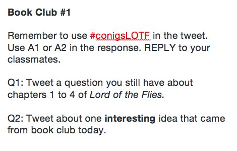 SEH_ENG2D's tweet photo. Here are today's questions for Book Club #1 on Lord of the Flies https://t.co/iausSwPSwn