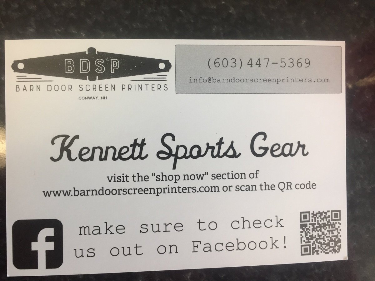 KennettMS's tweet photo. It's NOT too late for Kennett Sports Gear!  Barn Door Screen Printers 447-5369. https://t.co/fvq4DD4LQU