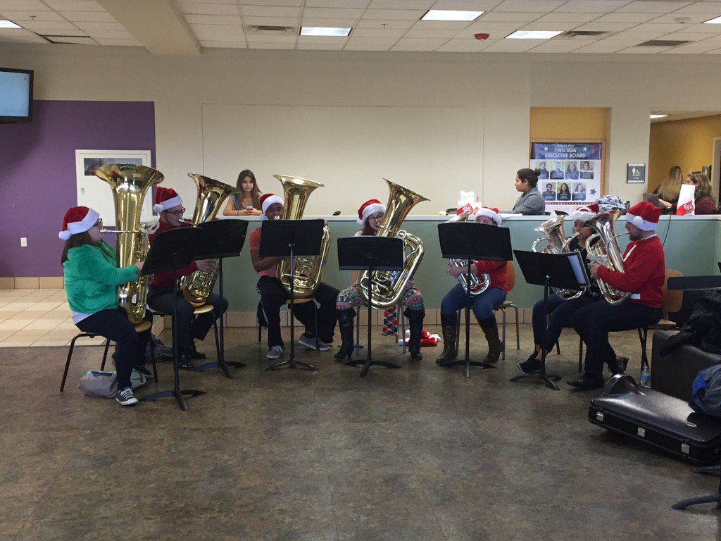 TWU_Bands's tweet photo. BRAVO!  TWU Tuba/Euphonium studio! #TubaChristmas https://t.co/WjVX6RYDZz