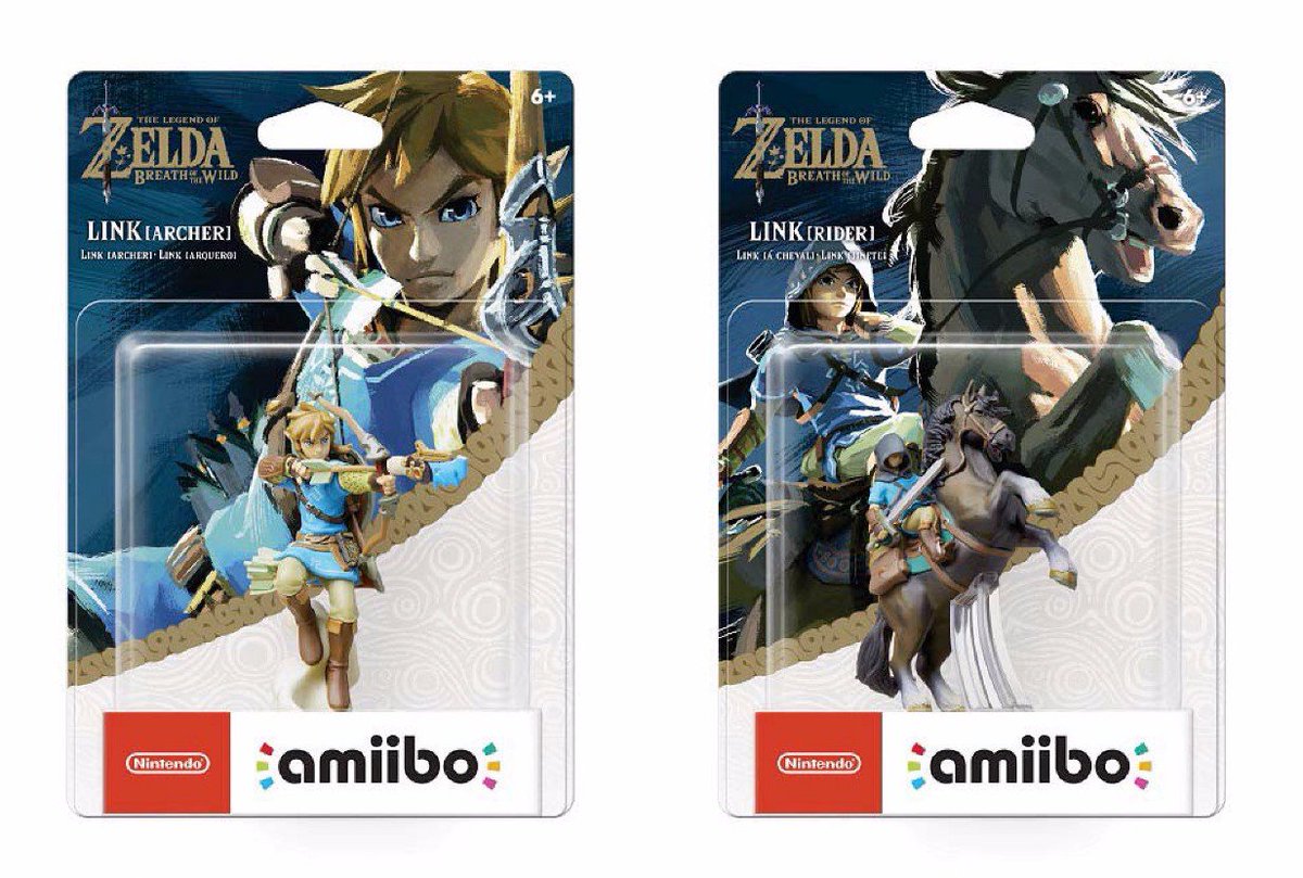 Así lucen las cajas de los amiibo de Link arquero y jinete de 'Zelda