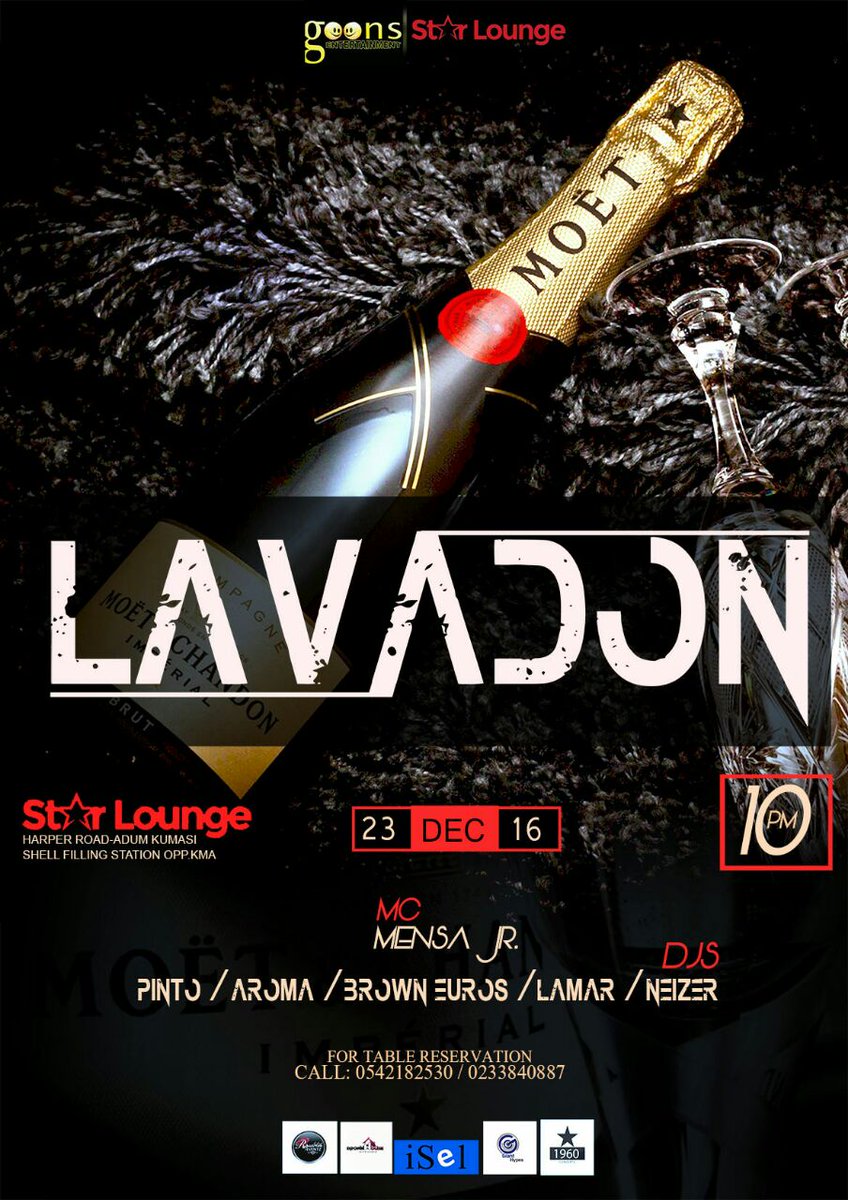 MediaGhanaNews's tweet photo. Early arrival is seriously advised
#Lavadon
#GoonsEntertainment https://t.co/q4nQknFUa8