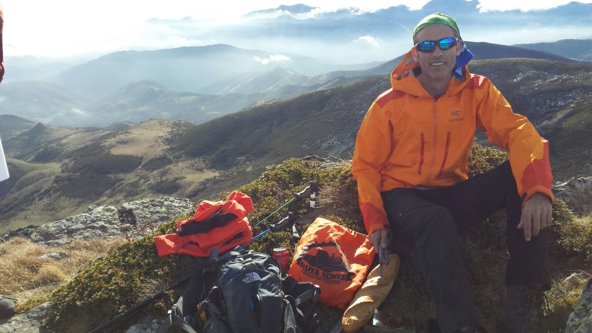 Desde el Pico Carazo (Palencia) con la bolsa Rutavones