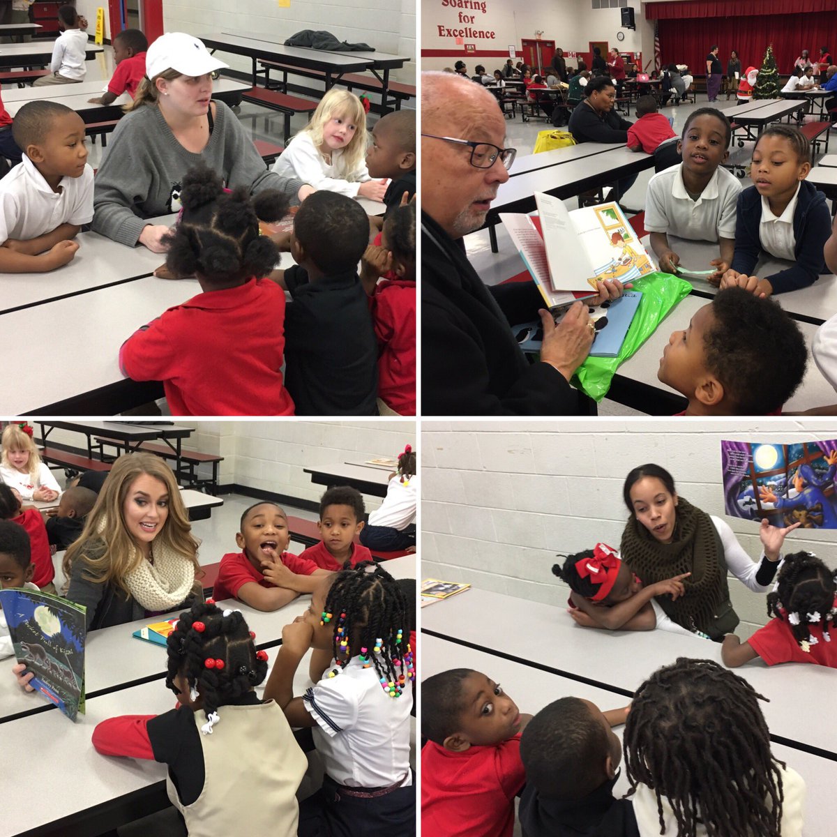 hmehawks's tweet photo. #ReadAroundtheChristmasTree was enjoyed by PreK, K, and 1st this morning. Great read alouds and each child received a book! @SCSK12Unified https://t.co/raTFHdqFyZ