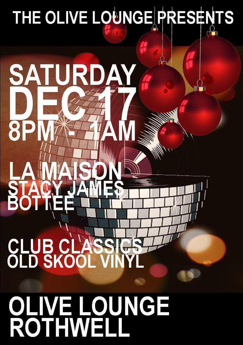 OliveRothwell's tweet photo. Christmas fling with La Maison. Old Skool Vinyl and Club Classics. #lamaison #olivelounge #rothwell #christmas jumper https://t.co/t2zpsdNFAI