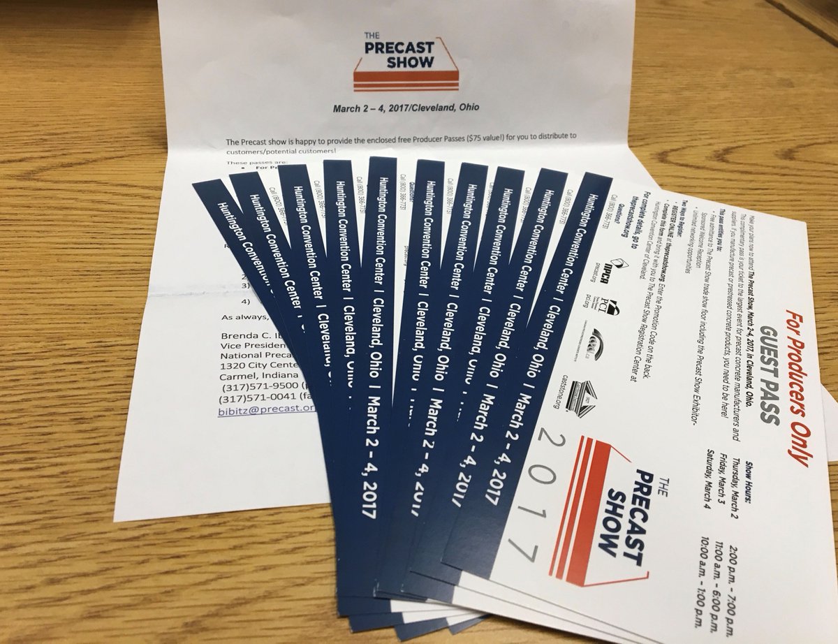 KundelBoxes's tweet image. Giving away a limited number of @NationalPrecast tickets. Normally $75. Dm for more info! #convention #Cleveland bit.ly/1HZjaPJ