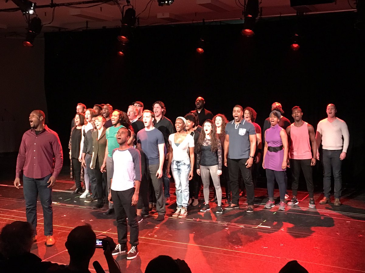 🎼"Imagine a Rainbow Nation, and the dream can start." #RainbowNation with Ryan Allen, @JordanT_B and the cast. #SousatzkaMusical