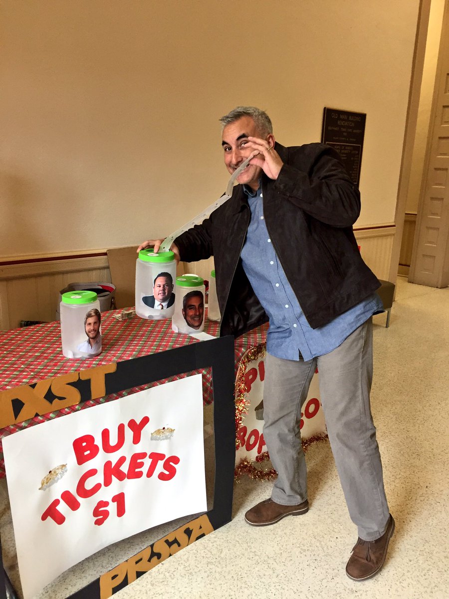 txstprssa's tweet photo. Oh man @pdvilla just put in 30 tickets right before we cut off the voting!π±π° #PieTheProfs #txstprssa https://t.co/bEOc0891yC