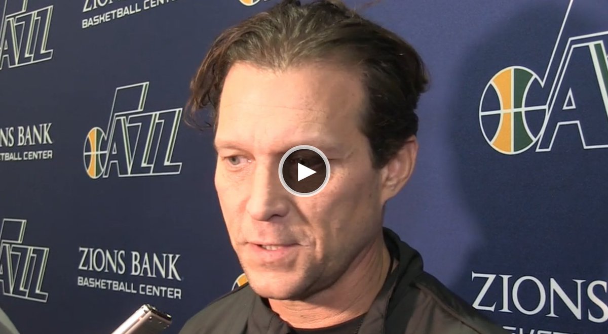 Coach Quin Snyder Shootaround Interview Video: on.nba.com/2hafW3k #GSWatUTA https://t.co/XOv9DggUBV