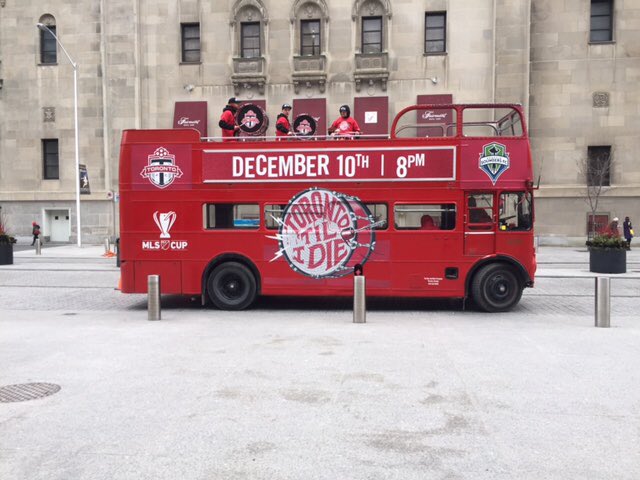 Keep your eyes out for this bad boy as it rolls around the city. #TFCLive #MLSCup https://t.co/icfPwgapyO