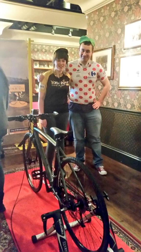 MediaMuseum's tweet photo. Virtual Tour De Yorkshire using a road bike, #wearable heart monitor &amp; GoPro footage. . .you can look the part too! https://t.co/RSaOs2i2NJ