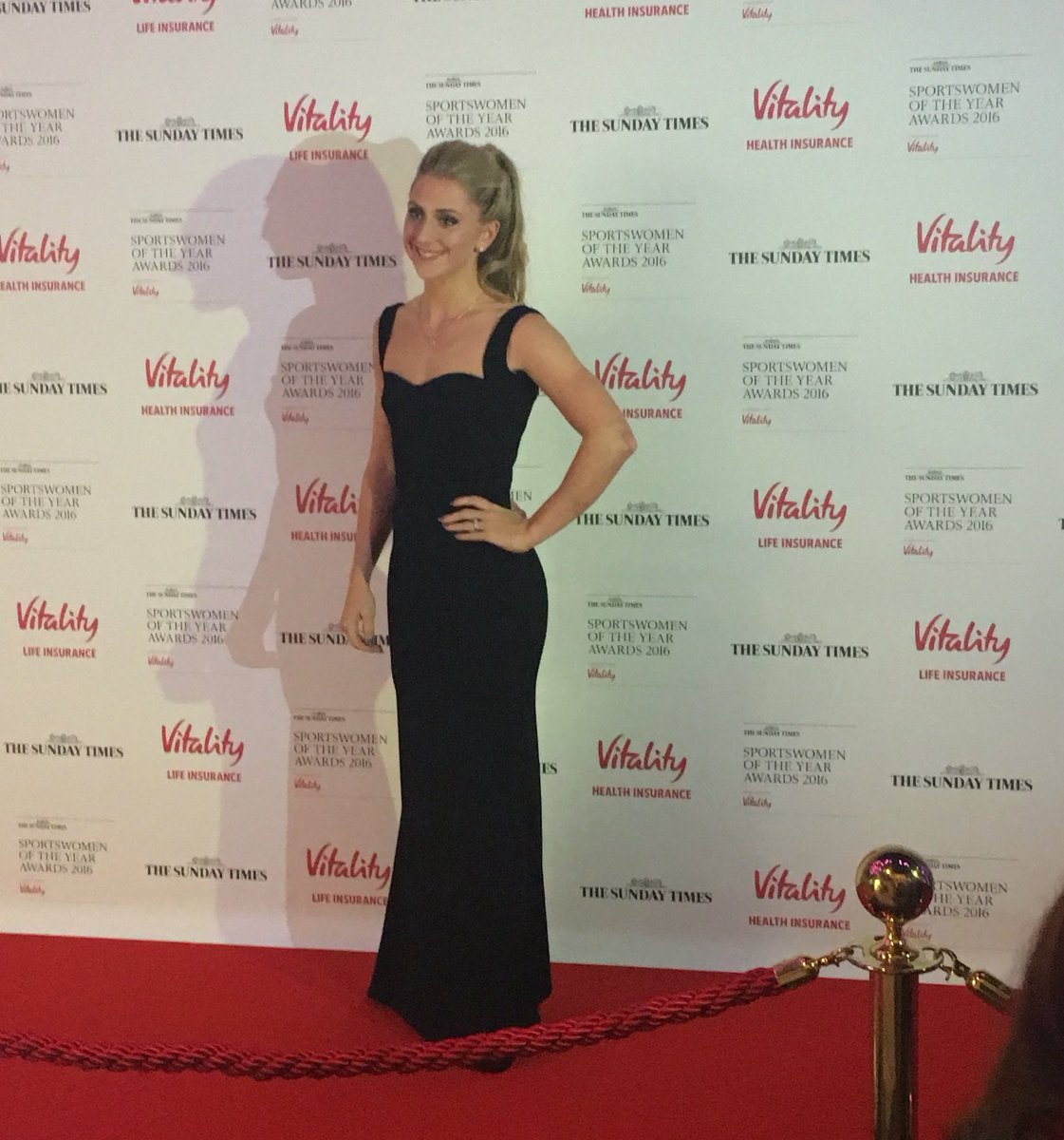 NewsUK's tweet photo. .@LauraKenny31 arrives on the red carpet @thesundaytimes Sportswomen of the Year Awards #SWOTY2016 https://t.co/FTQTmnBvZ7