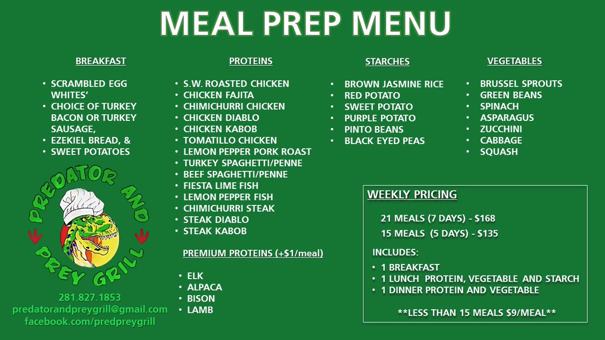 predpreygrill's tweet photo. You want it, you got it #mealprepmenu #houstonfoodtruck https://t.co/3pROu7atcT