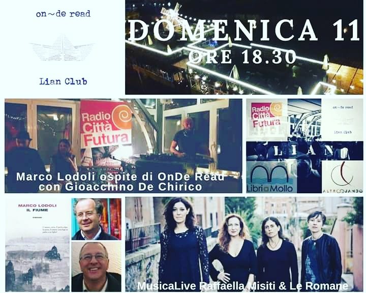 cammielo's tweet photo. Domenica grande evento al @LianClub di @Roma #MarcoLodoli ospite si #OnDeRead #musicalive #talk con #piji @gioadec @raffaellamisiti https://t.co/g6I6QpZ2VD
