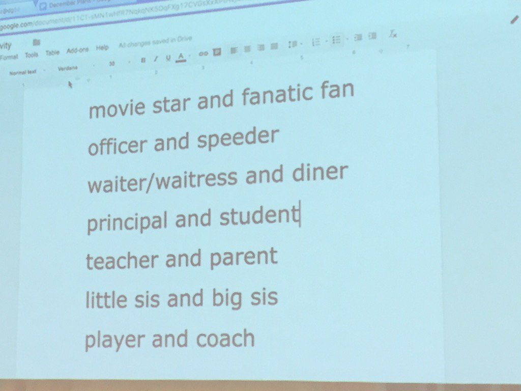 ELLTeachk8's tweet photo. Ms Ss writing strong dialogue - this is our warm-up activity. @ONeillPrincipal #mschat #ellchat #dg58learns#language https://t.co/DqeDBCOZME