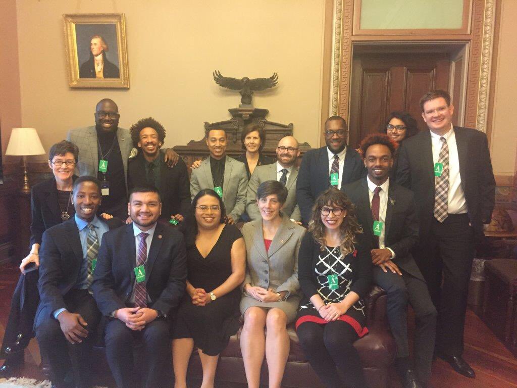 Met w/ #HRC HIV 360° Fellows. These young leaders’ work to address HIV in their communities gives hope &amp; brings us closer to #NHAS2020 goals