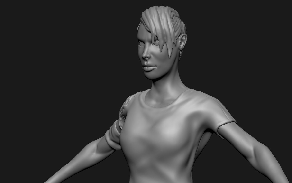 ThePrisonGame's tweet image. Almost done with sculpting Jade. Starting texturing with #Allegorithmic #substance. #gamedev #gameart #indie #indiedev #unrealengine #UE4