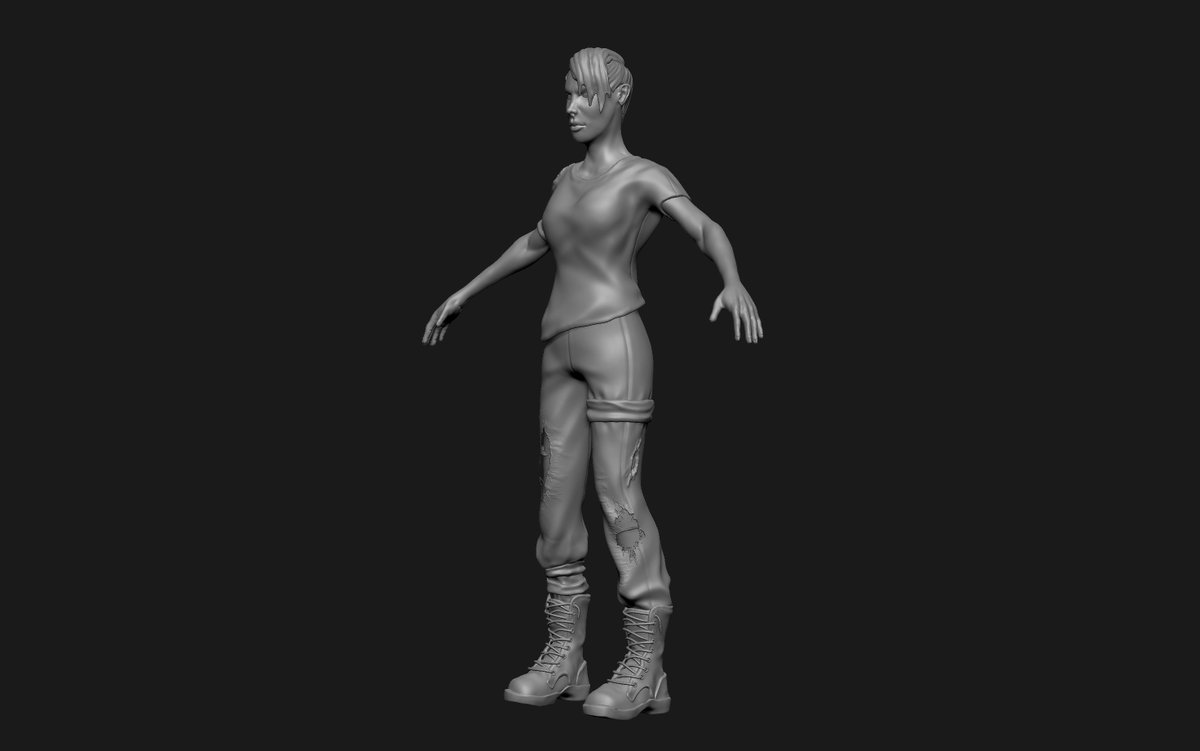 ThePrisonGame's tweet image. Almost done with sculpting Jade. Starting texturing with #Allegorithmic #substance. #gamedev #gameart #indie #indiedev #unrealengine #UE4