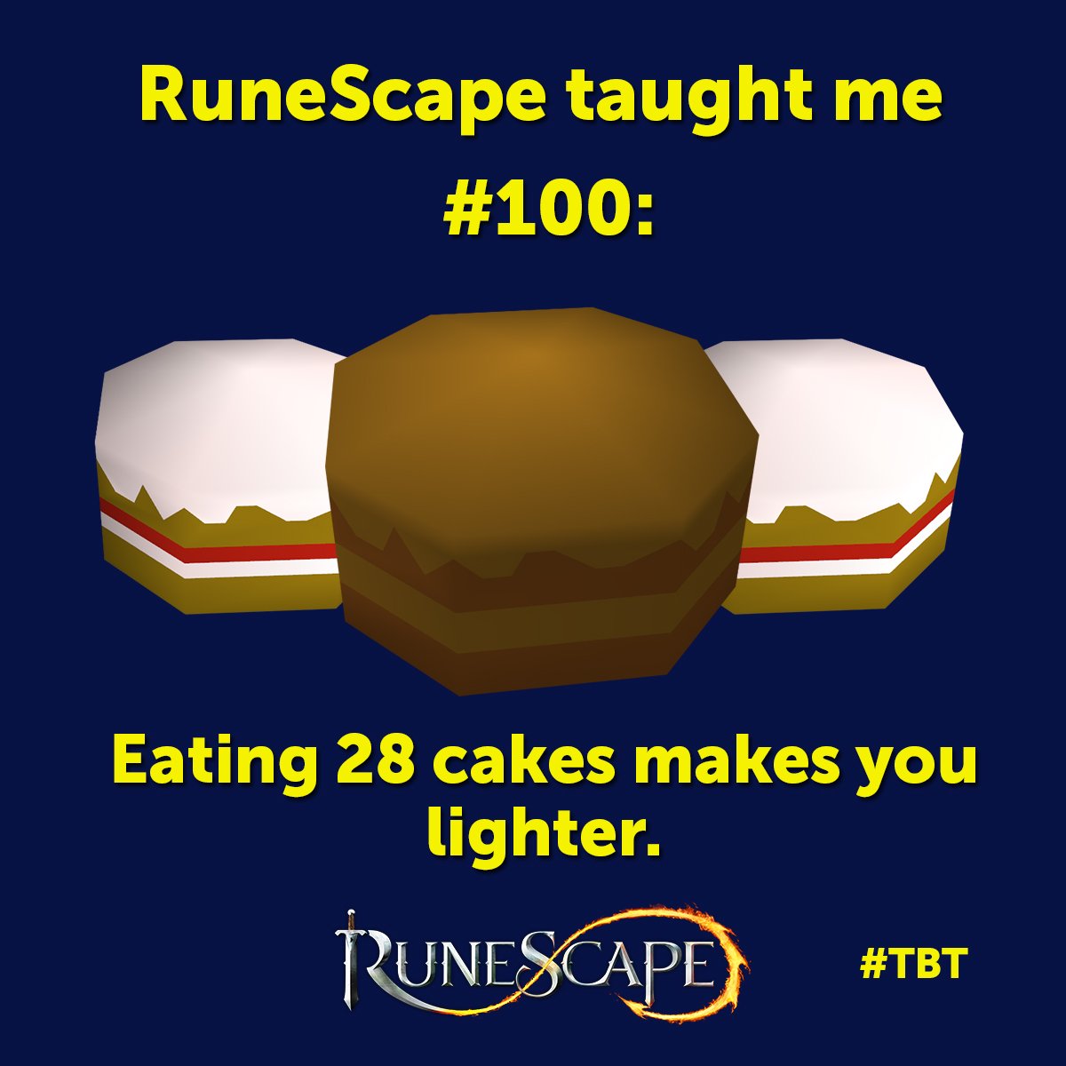 Runescape On Twitter Mmm Cake Runescape Is Not Responsible For Any Diabetes Weight Gain As A Result Of Eating Copious Amounts Of Cake Tbt Https T Co Xijpmvrclu
