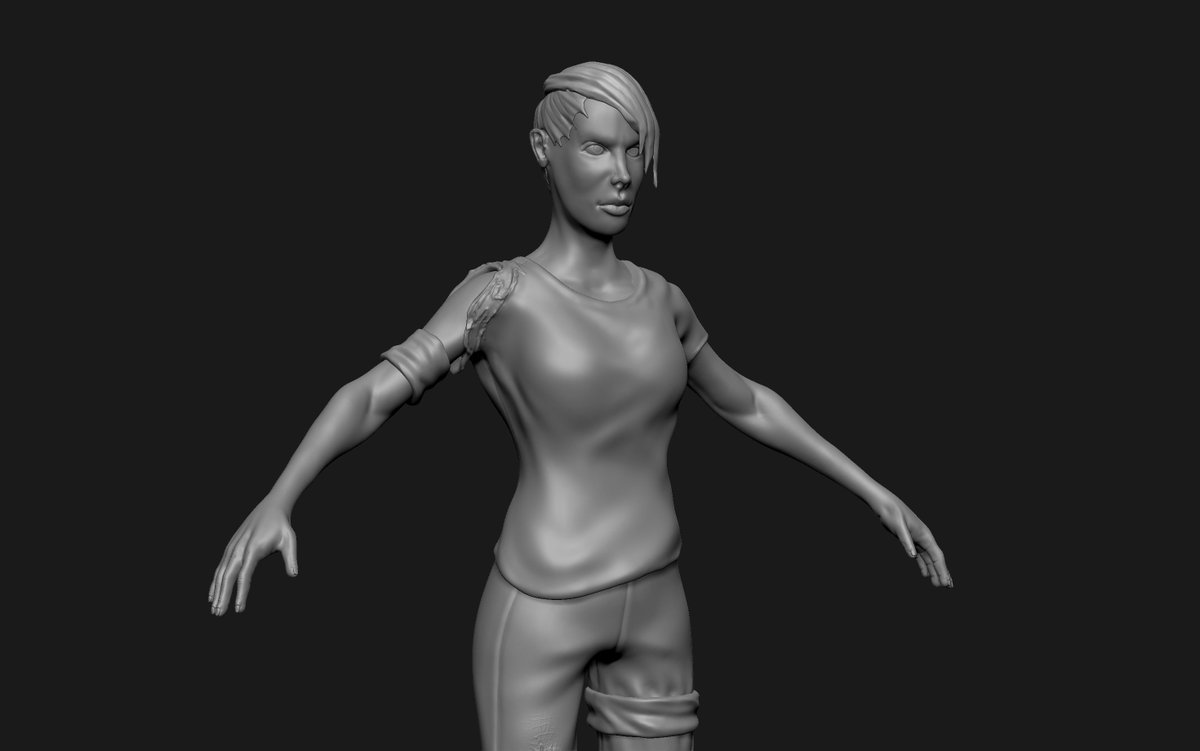 ThePrisonGame's tweet image. Almost done with sculpting Jade. Starting texturing with #Allegorithmic #substance. #gamedev #gameart #indie #indiedev #unrealengine #UE4