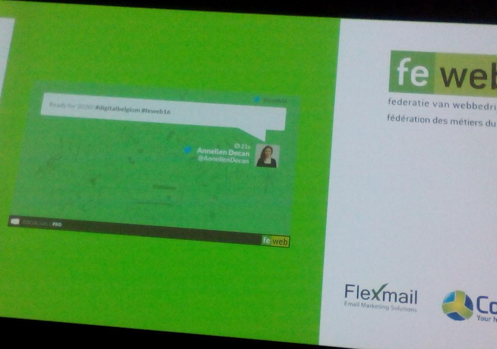 AnnelienDecan's tweet photo. Een tweet van een tweet. ;-) #feweb16 https://t.co/wS9vMleZMN