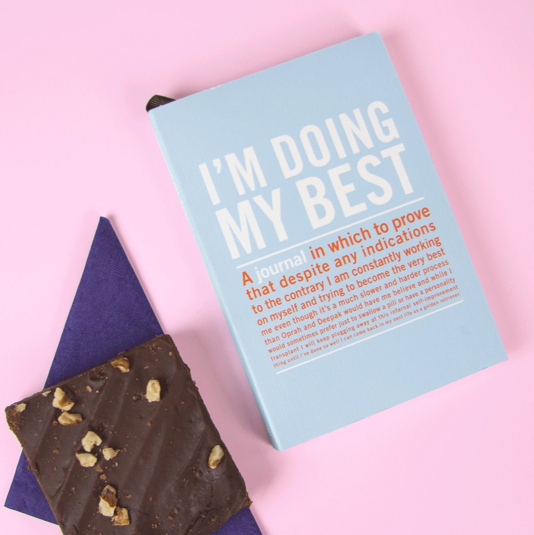 knockknock's tweet image. Brownies and journaling make everything better. #NationalBrownieDay