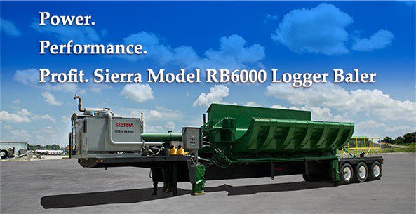 Sierra Model RB6000 Logger Baler is powered by a Cummins 6 cylinder, 5.9 liter, 170 hp diesel engine.  blog.wwrequip.com/equipment-spot…