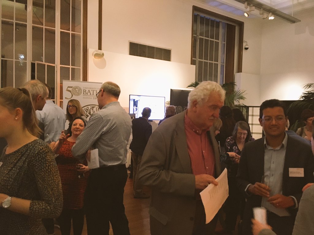 UniofBath's tweet image. Fantastic evening celebrating @bathuni50years &amp;amp; showcasing our #sustainability research with @UniofBathAlumni and friends @RIBA in London.