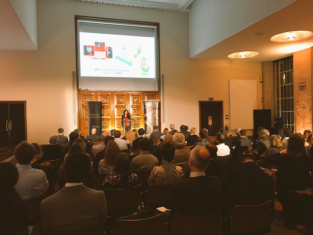 UniofBath's tweet image. Fantastic evening celebrating @bathuni50years &amp;amp; showcasing our #sustainability research with @UniofBathAlumni and friends @RIBA in London.