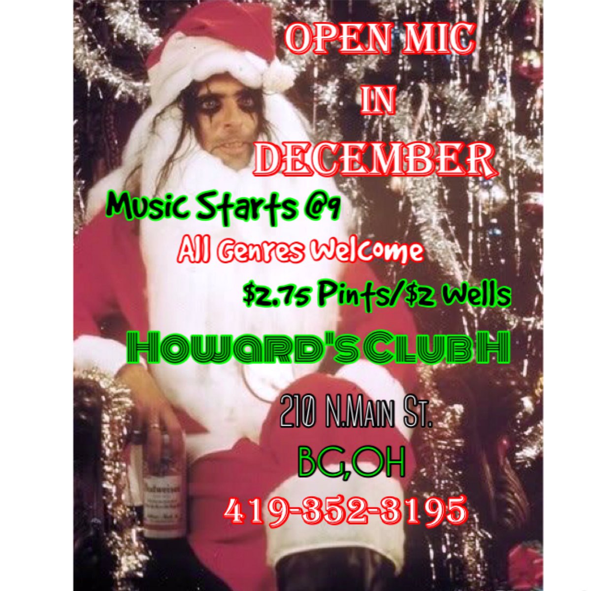 HowardsClub's tweet image. TONIGHT! We still have spots open! #OpenMic #letsjam #livemusic #BGSU #vivalabgmusicscene