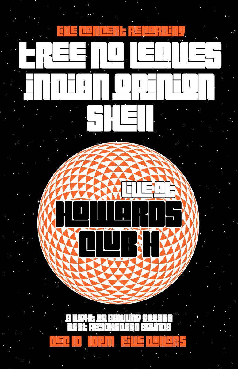 HowardsClub's tweet image. SATURDAY! #indierock #pyschadelicrock #livemusic #intense #vivalabgmusicscene #BGSU #wbgu