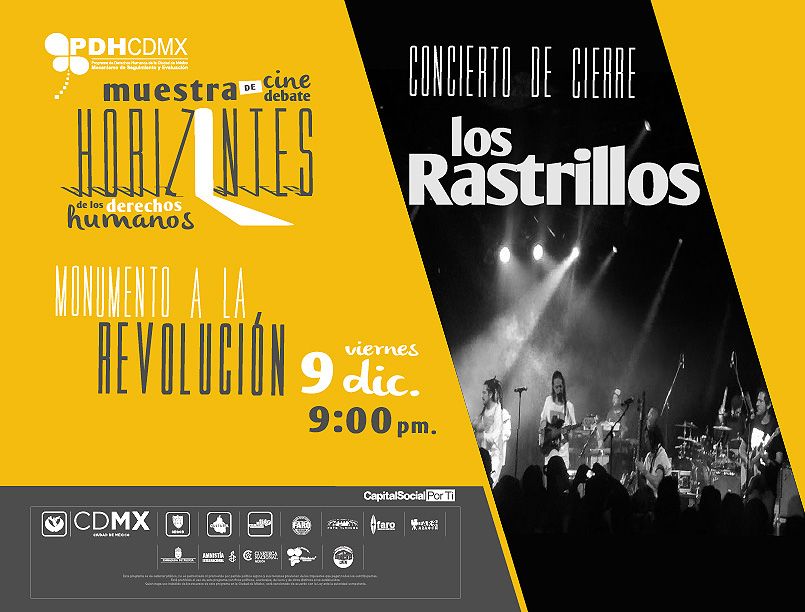 SeMujeresCDMX's tweet photo. Mañana a las 21:00 h. se llevará a cabo el concierto de clausura de @CineHorizontesD con @LOSRASTRILLOS  en #MonumentoRevolución ¡Asiste! https://t.co/iu8hzBuSRt