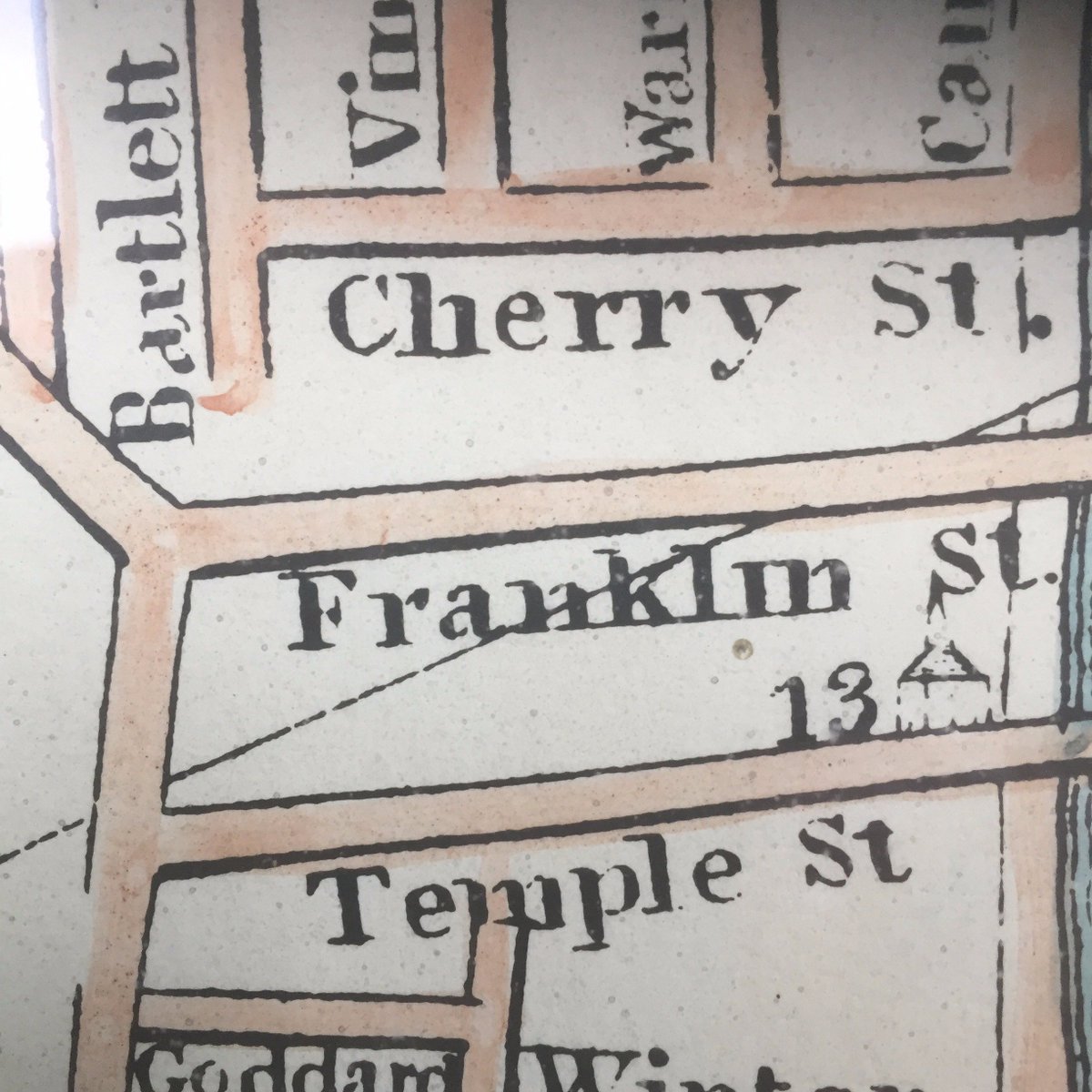 Eyeing vintage maps in the hallway of Crompton Place on my way to hanging out @ #BirchTreeBread #worcesterMA <a href="/Canal_District/">The Canal District</a> #CanalDistrict