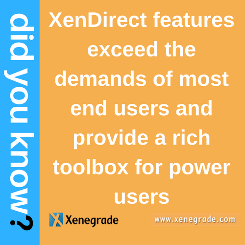 xenegrade's tweet photo. DYK? #XenDirect features exceed the demands of most end users and provide a rich toolbox for power users. #studentregistration #higered https://t.co/SWfKM0RMMQ