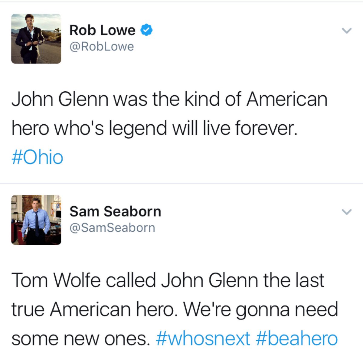 WestWingQuotes's tweet photo. I mean @RobLowe @SamSeaborn ❤️ #lifeimitatesart https://t.co/QVbt3G5Y4O
